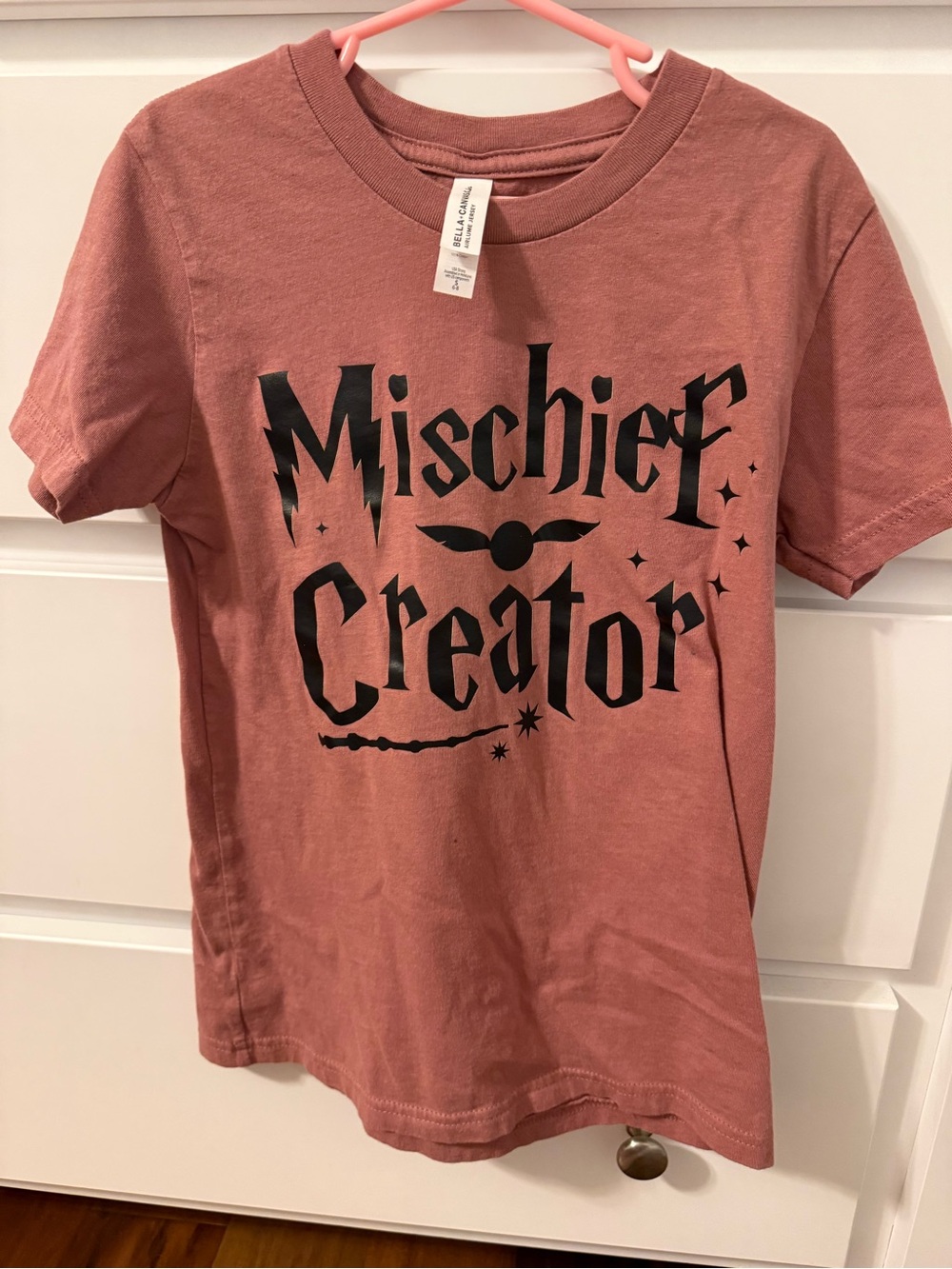 Harry Potter Bella Canvas Kids Mischief Creator Tee - Dusty Mauve
